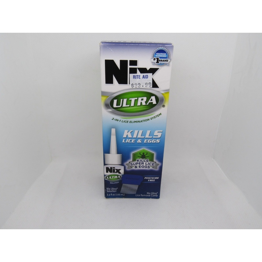 1 Pack-3.4oz Nix Ultra 2 in 1 Lice Elimination Kit KILLS SUPER LICE & EGGS 10/25